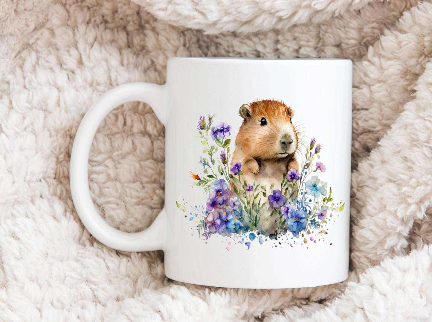 Capybara Coffee Mug, Capybara Mug, Cute Rodent Coffee Mug