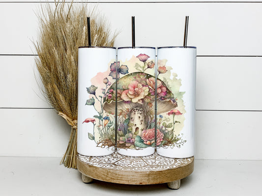 Cottagecore Tumbler, Cottagecore  Skinny Tumbler, Mushroom Tumbler, Cottage Core Tumbler