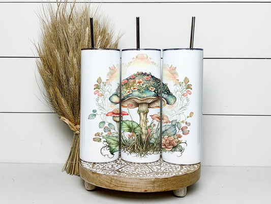 Cottagecore Tumbler, Cottagecore  Skinny Tumbler, Mushroom Tumbler, Cottage Core Tumbler