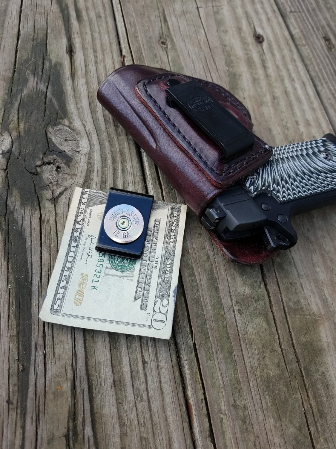 Black Stainless Steel Bullet Money Clip Shotgun Money Clip, Winchester Remington Men's Accessories Gifts for Dad Groomsmen Father's Day Gift