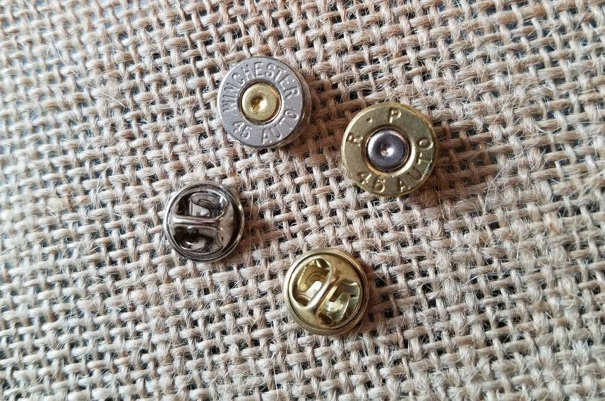 Handmade Spent Bullet Tie Tack Bullet Hat Pin Bullet Lapel Pin Men's Accessories