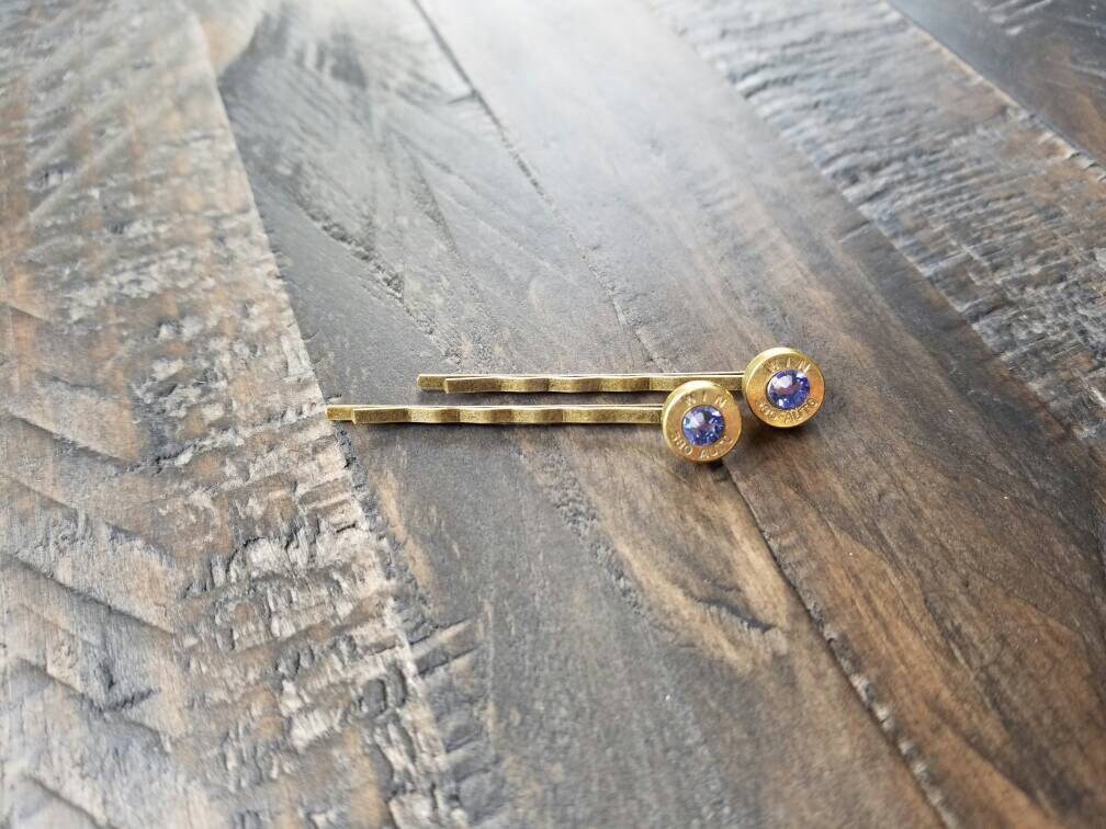 Handmade Bullet Hairpins, Pair of Bullet Bobbie Bobby Pins- Bullet Hair Jewelry Bullet Bobby Pins