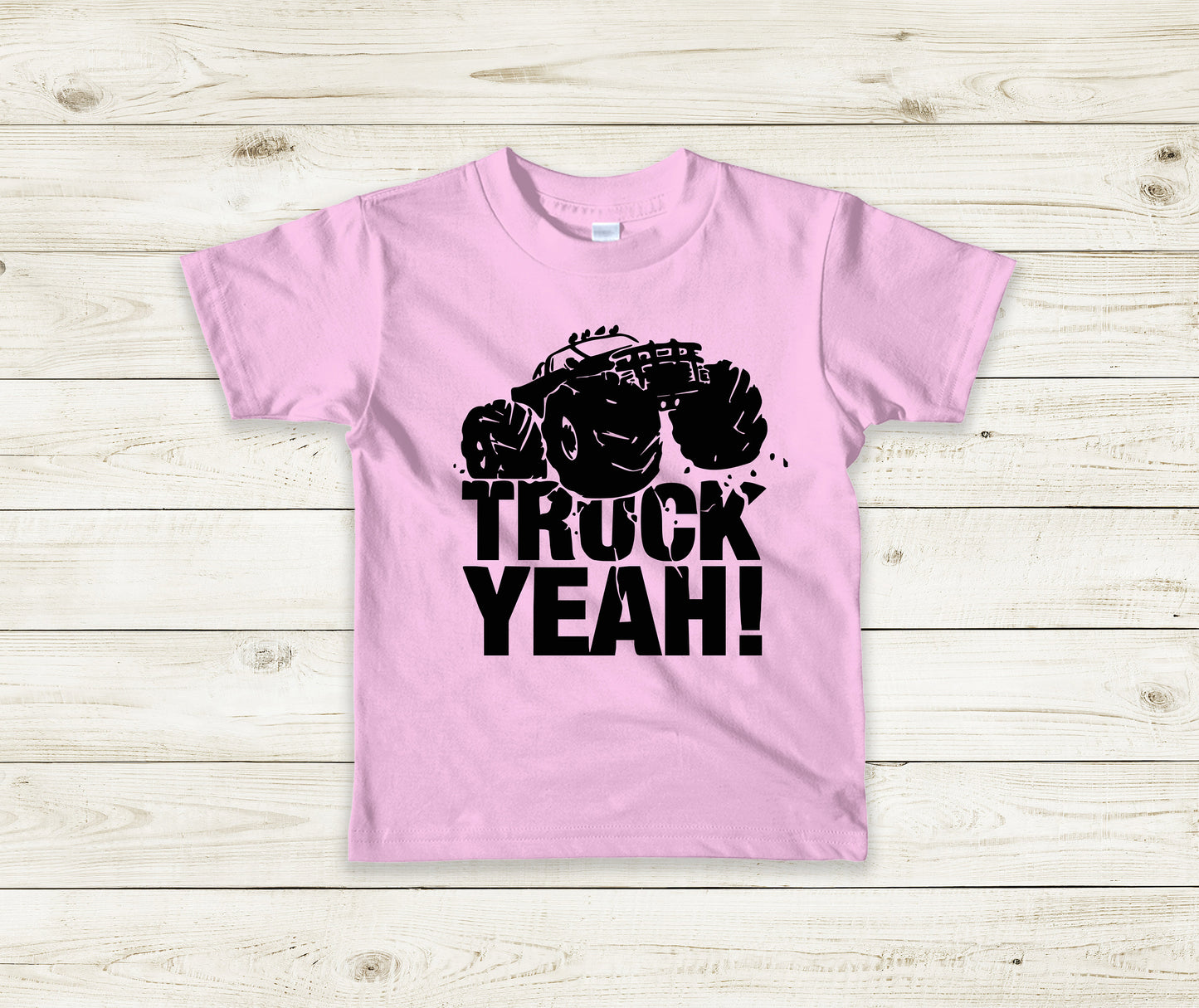 Truck YEAH Toddler Tee - Truck Yeah T-Shirt - Truck Shirt- Toddler Clothes GREY or PINK