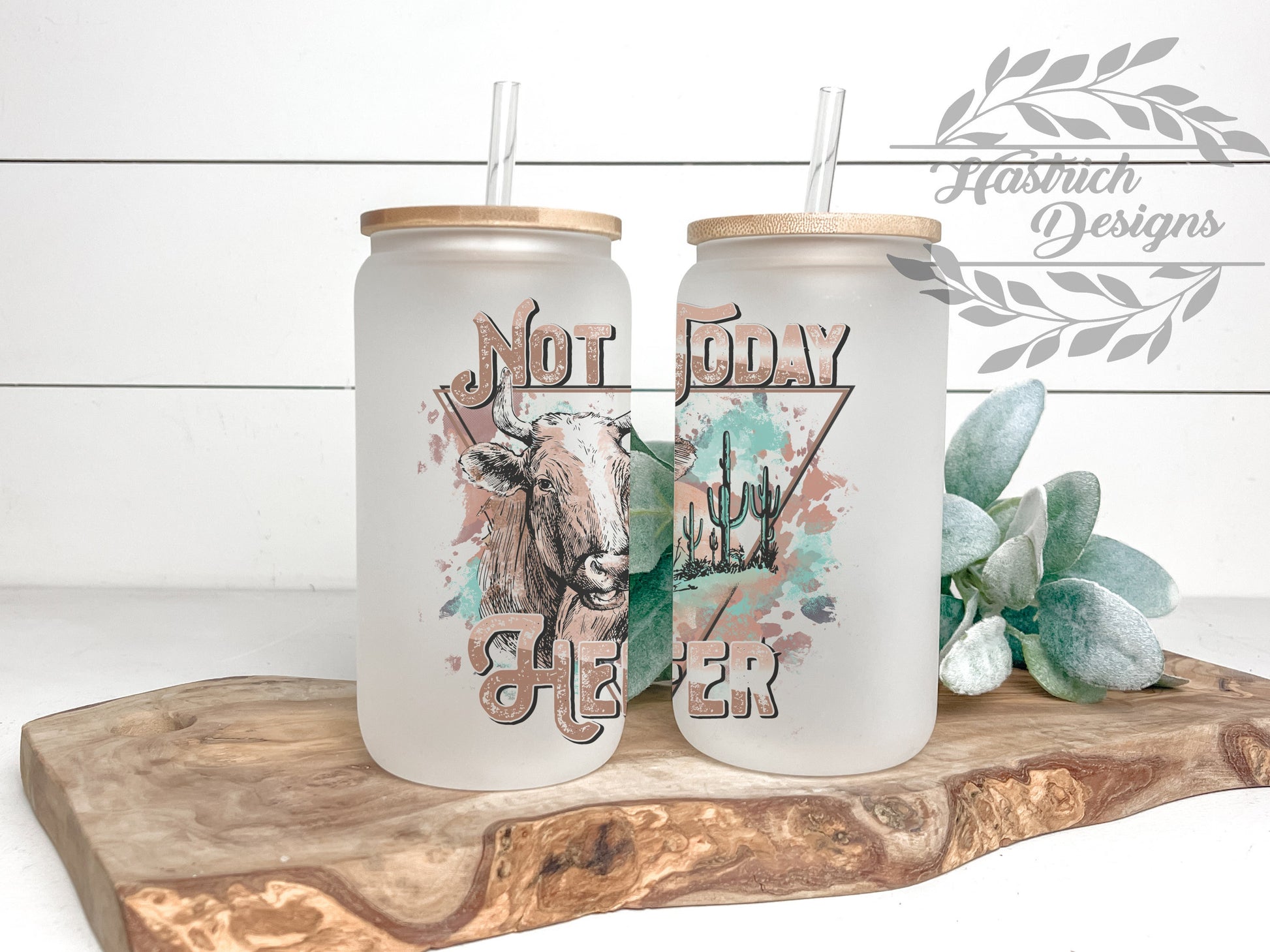 Not Today Heifer Cow Cup Iced Coffee Cup Glass, Beer Can Glass, Cow Coffee Cup, Glass Cup Coffee Can Beer, Cow Soda Can Glass