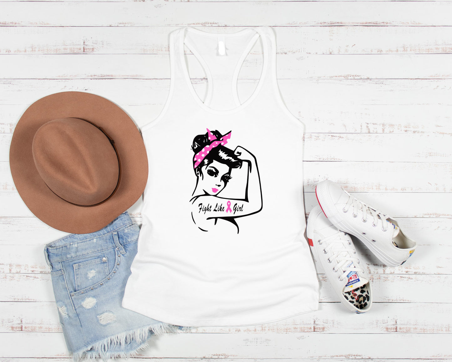 Breast Cancer Tank - Breast Cancer - Breast Cancer Awareness - October - Hope - Rosie Tank - Breast Cancer Rosie Tank