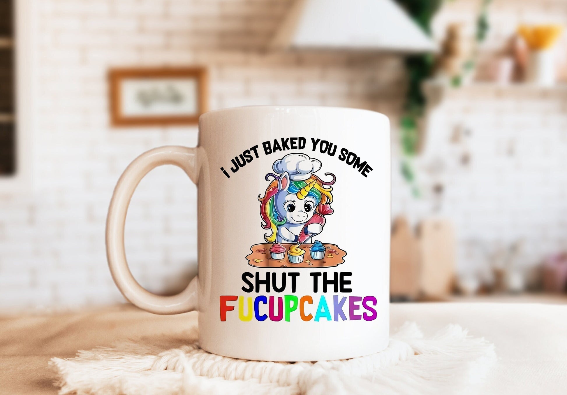I Just Baked You Some Shut The Fucupakes Mug, Funny Unicorn Mug, Humorous Mug, Sarcastic Mug, Funny Mug