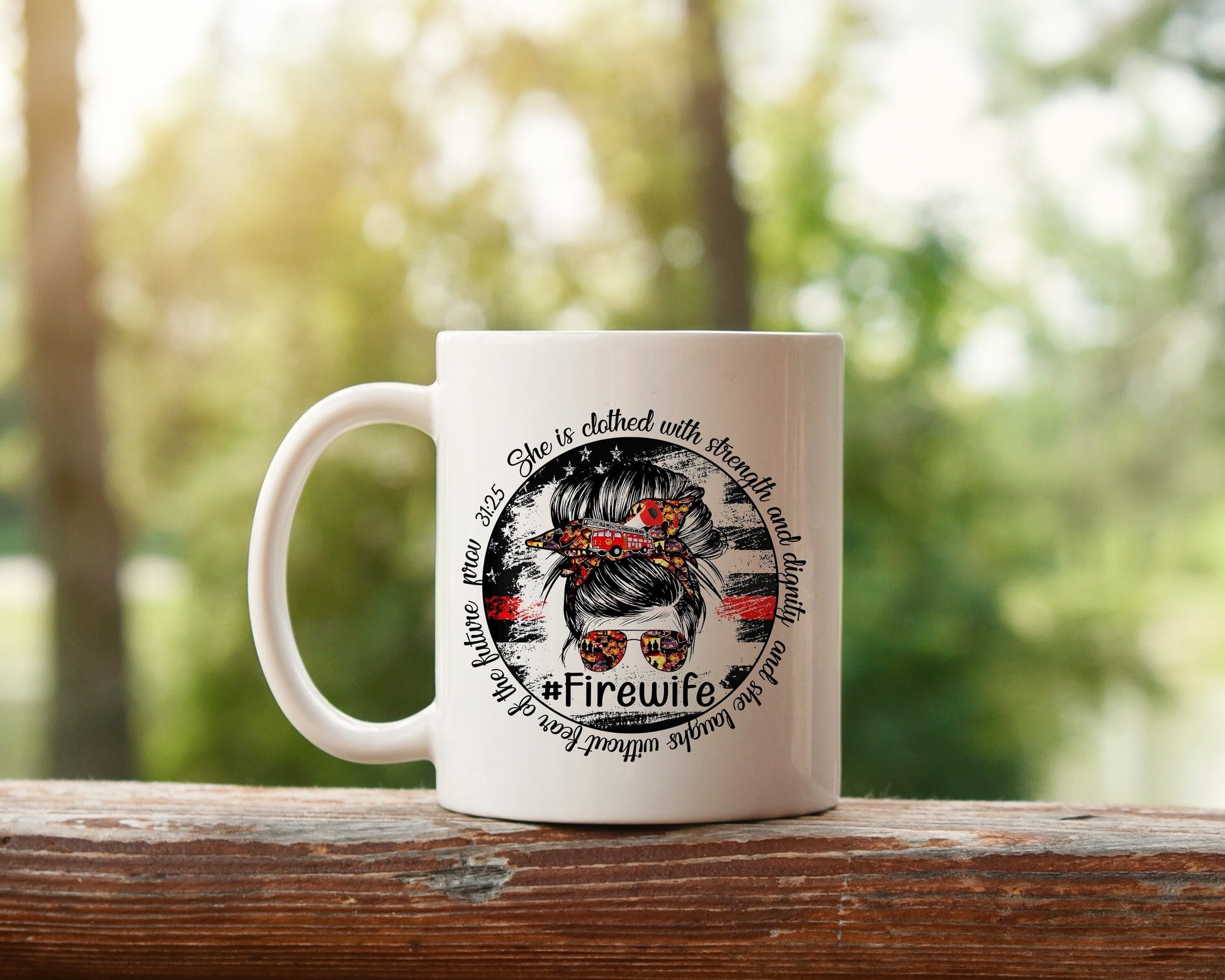 Fire Wife Mug Coffee Cup, Fire Wife Coffee Mug, Back The Red Coffee Cup