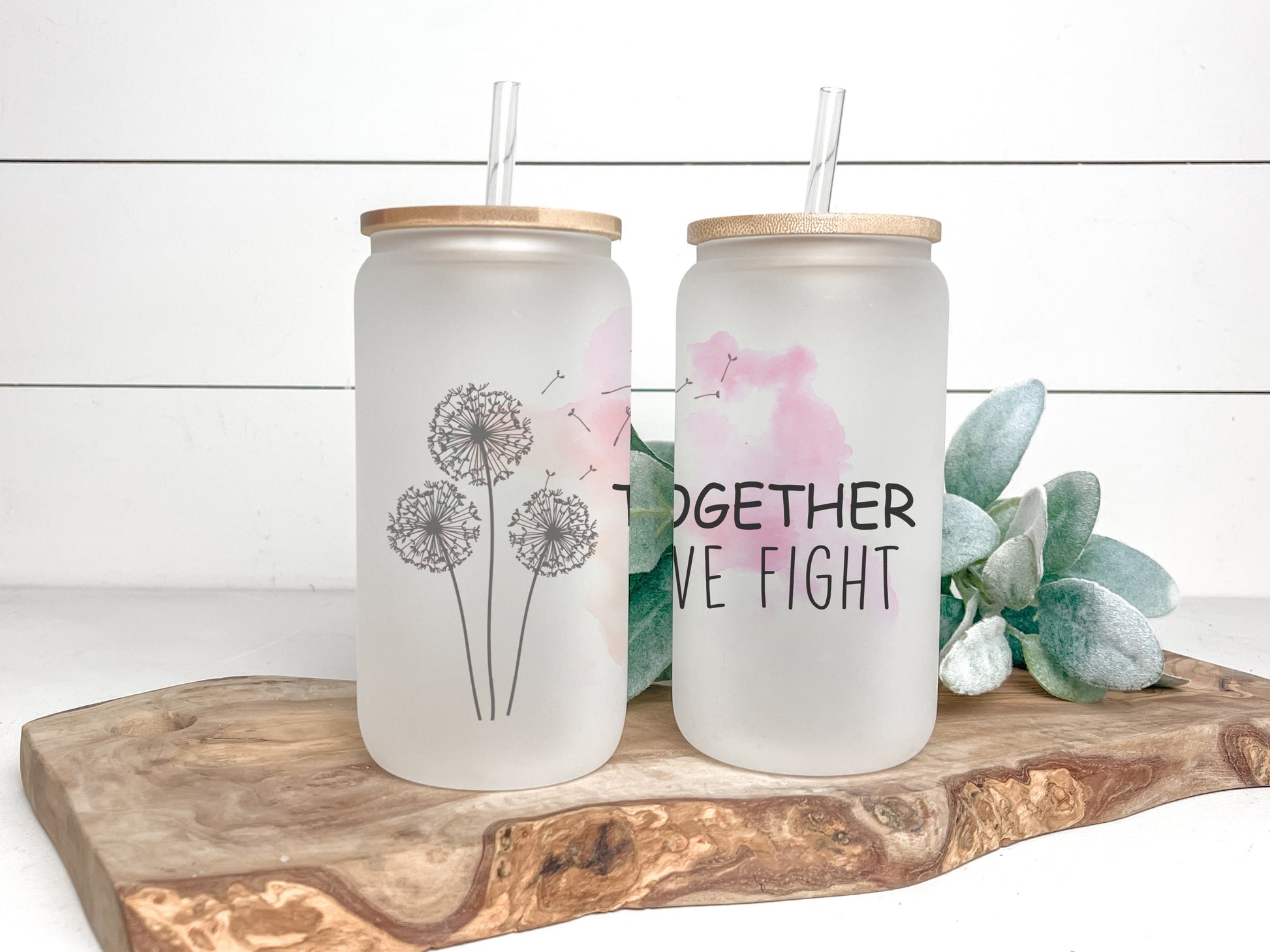 Breast Cancer Awareness Cup Iced Coffee Cup Glass, Beer Can Glass, Breast Cancer Coffee Cup, Glass Cup Coffee Can Beer