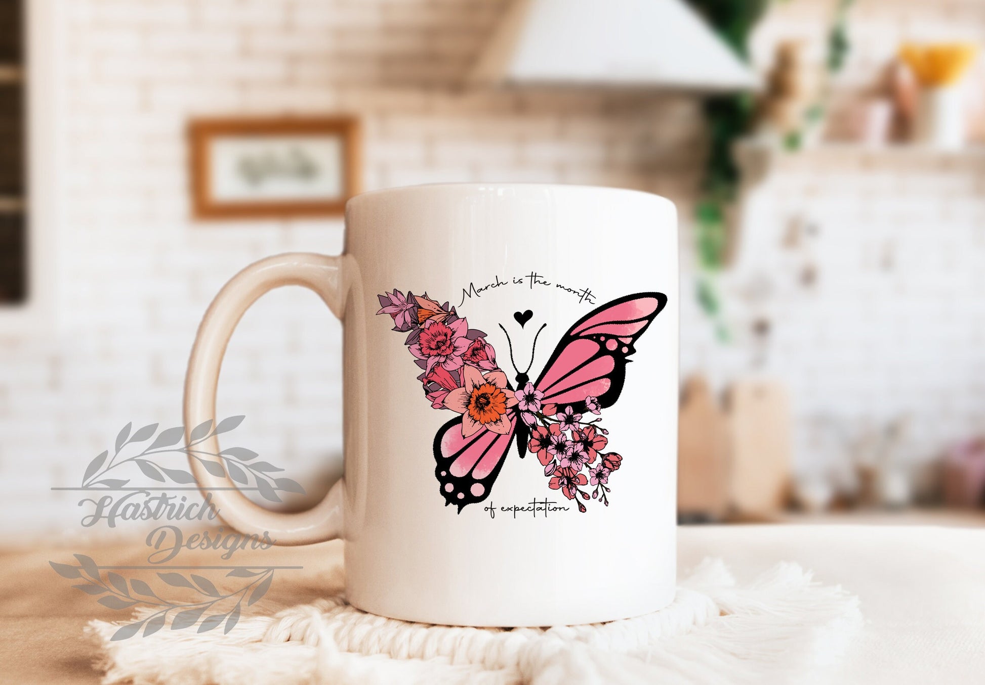 Butterfly Birth Month Mug, Birthday Mug, Butterfly Mug