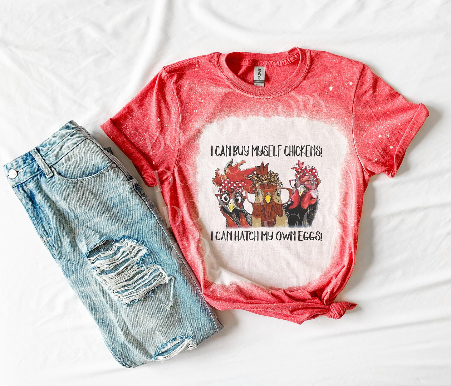 I Can Buy Myself Chickens Shirt Tee, Chickens Bleached Tee, Country Bleached Shirt, Chicken Shirt Tee