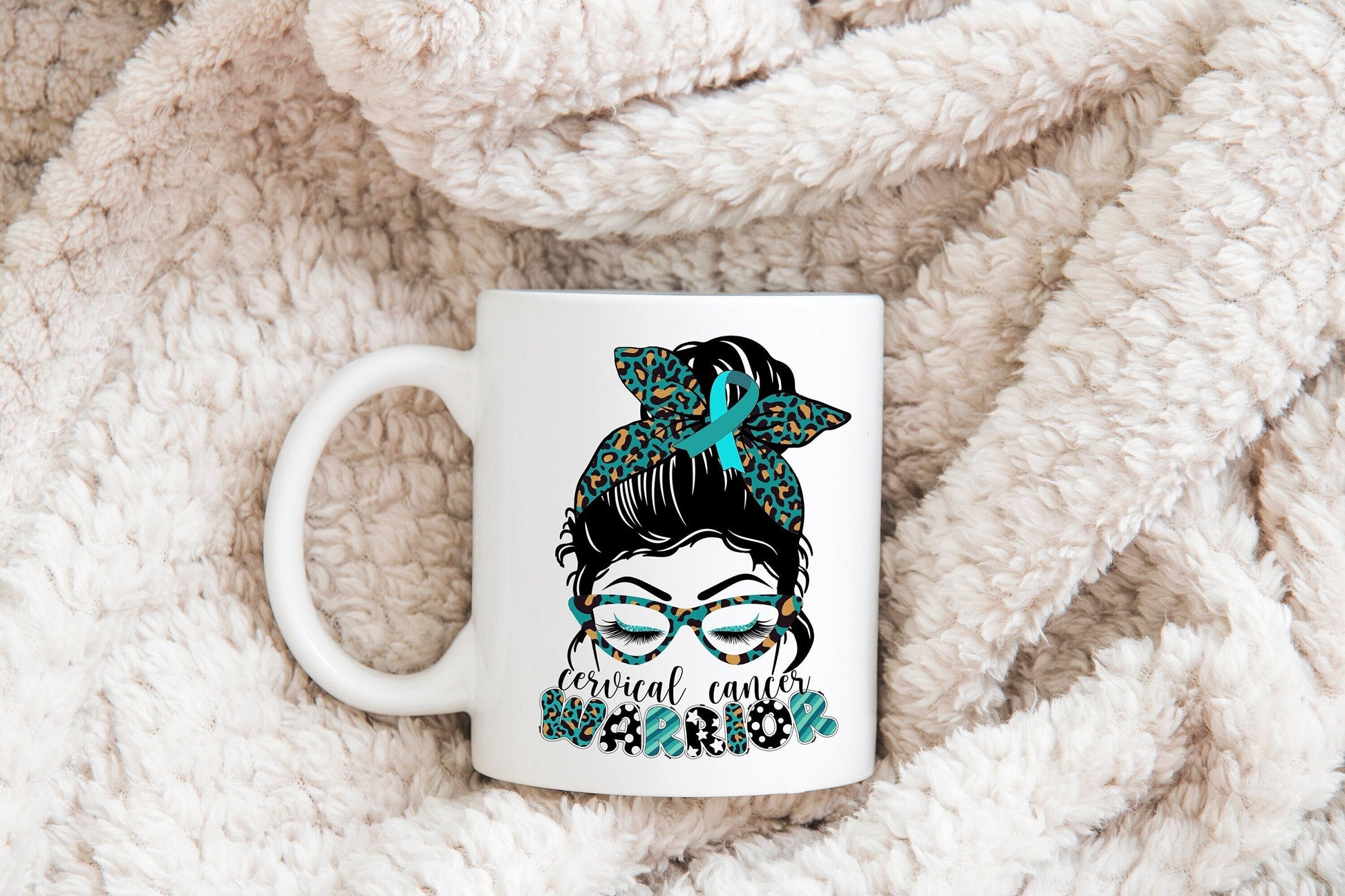 Cervical Cancer Mug Coffee Cup, Cervical Cancer Coffee Mug, Cervical Cancer Awareness Coffee Cup