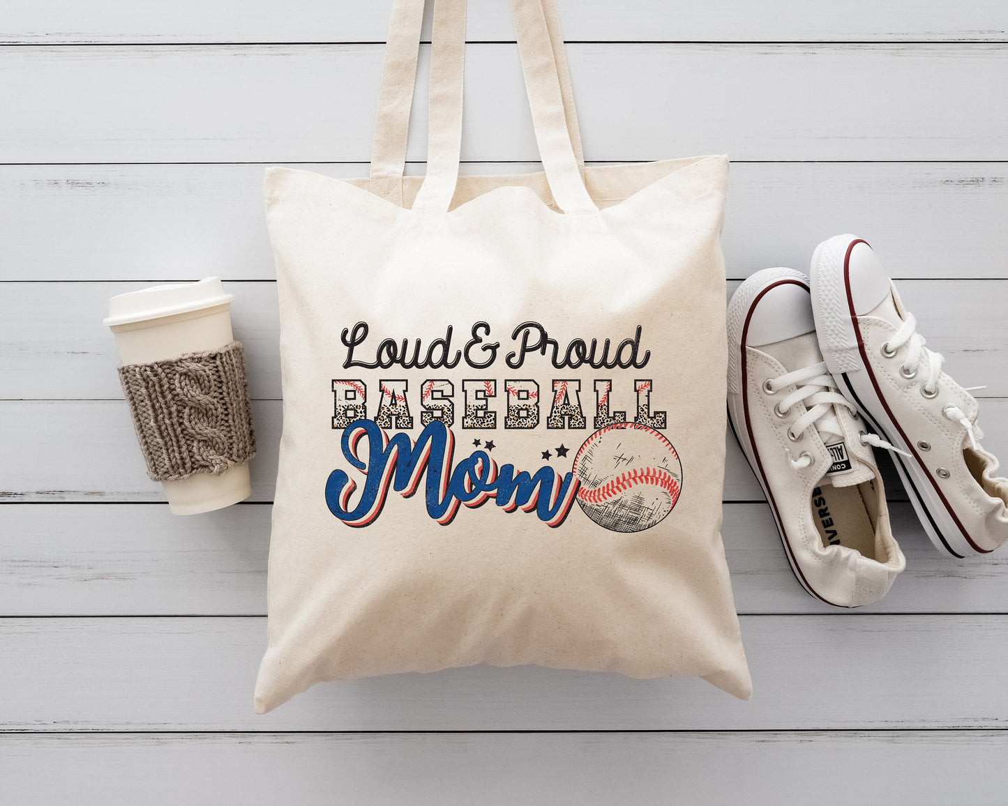 Loud and Proud Baseball Mom Tote, Baseball Mom Tote, Baseball Tote, Baseball Mom Bag