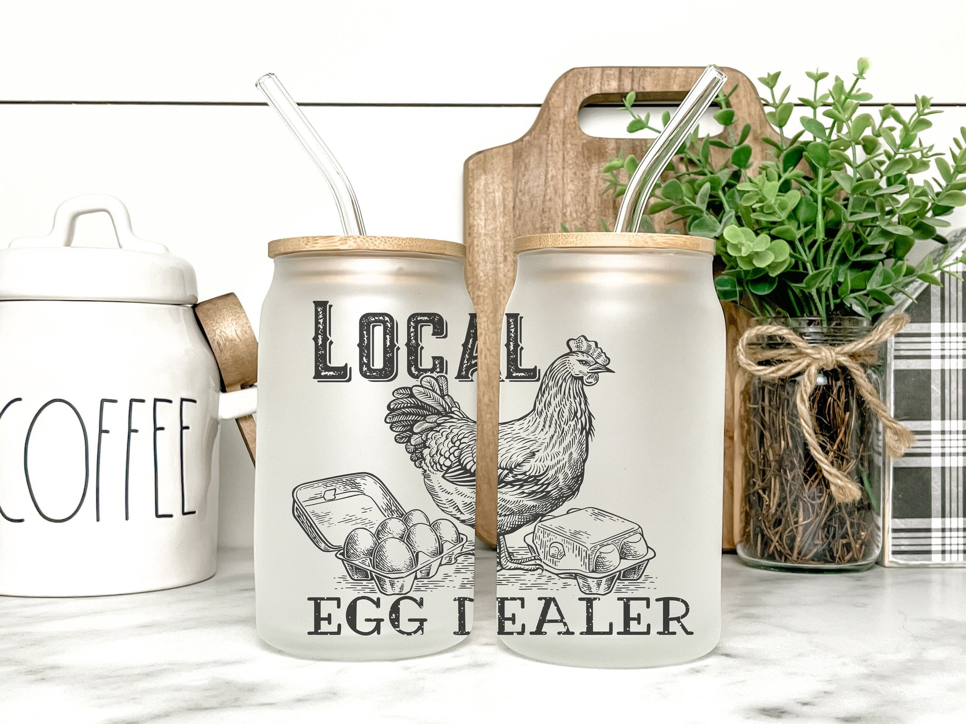 Local Egg Dealer Chicken Cup Iced Coffee Cup Glass, Beer Can Glass, Chicken Coffee Cup, Glass Cup Coffee Can Beer, Chicken Soda Can Glass