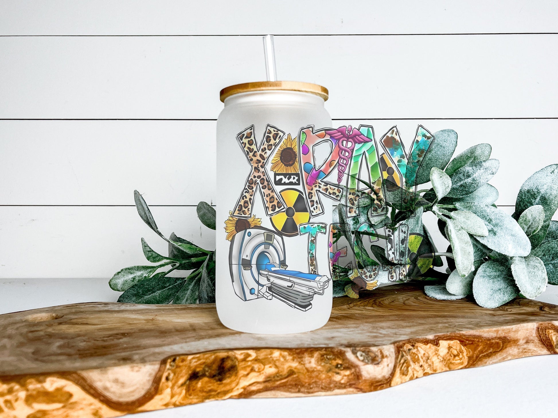 XRAY Tech Cup Iced Coffee Cup Glass, Beer Can Glass, XRAY Technician Iced Coffee Cup, Glass Cup Coffee Can Beer