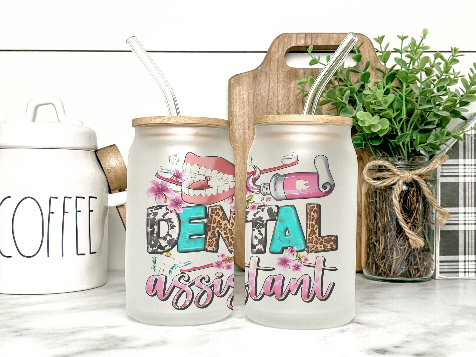 Dental Assistant Cup Iced Coffee Cup Glass, Beer Can Glass, Dental Assistant Iced Coffee Cup, Glass Cup Coffee Can Beer