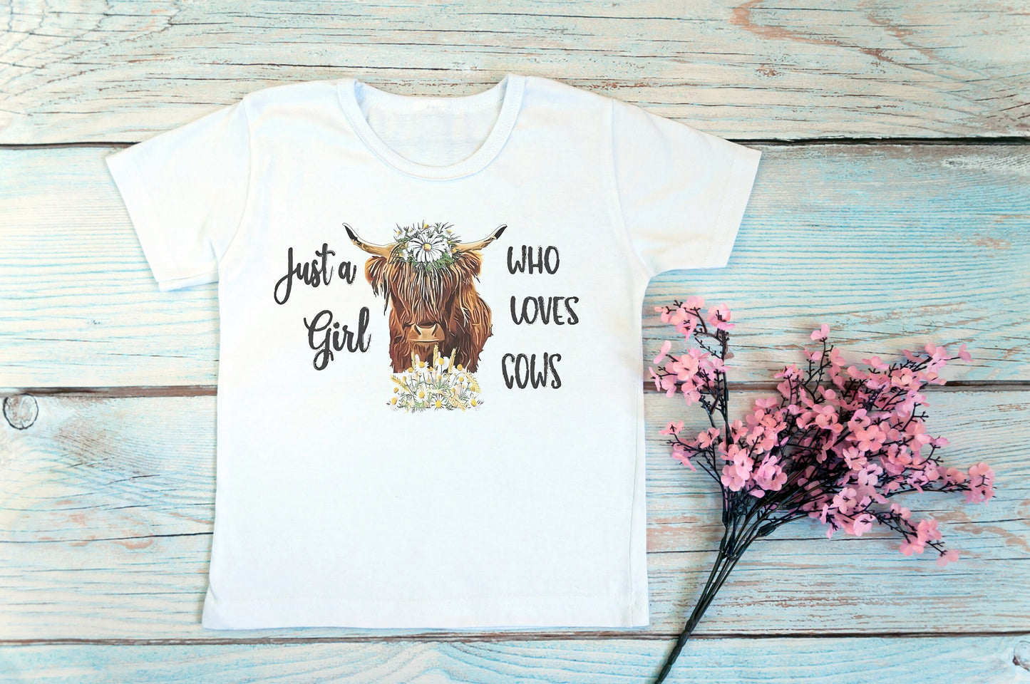 Just a Girl Who Loves Cows Youth Shirt Tee, Country Shirt Tee
