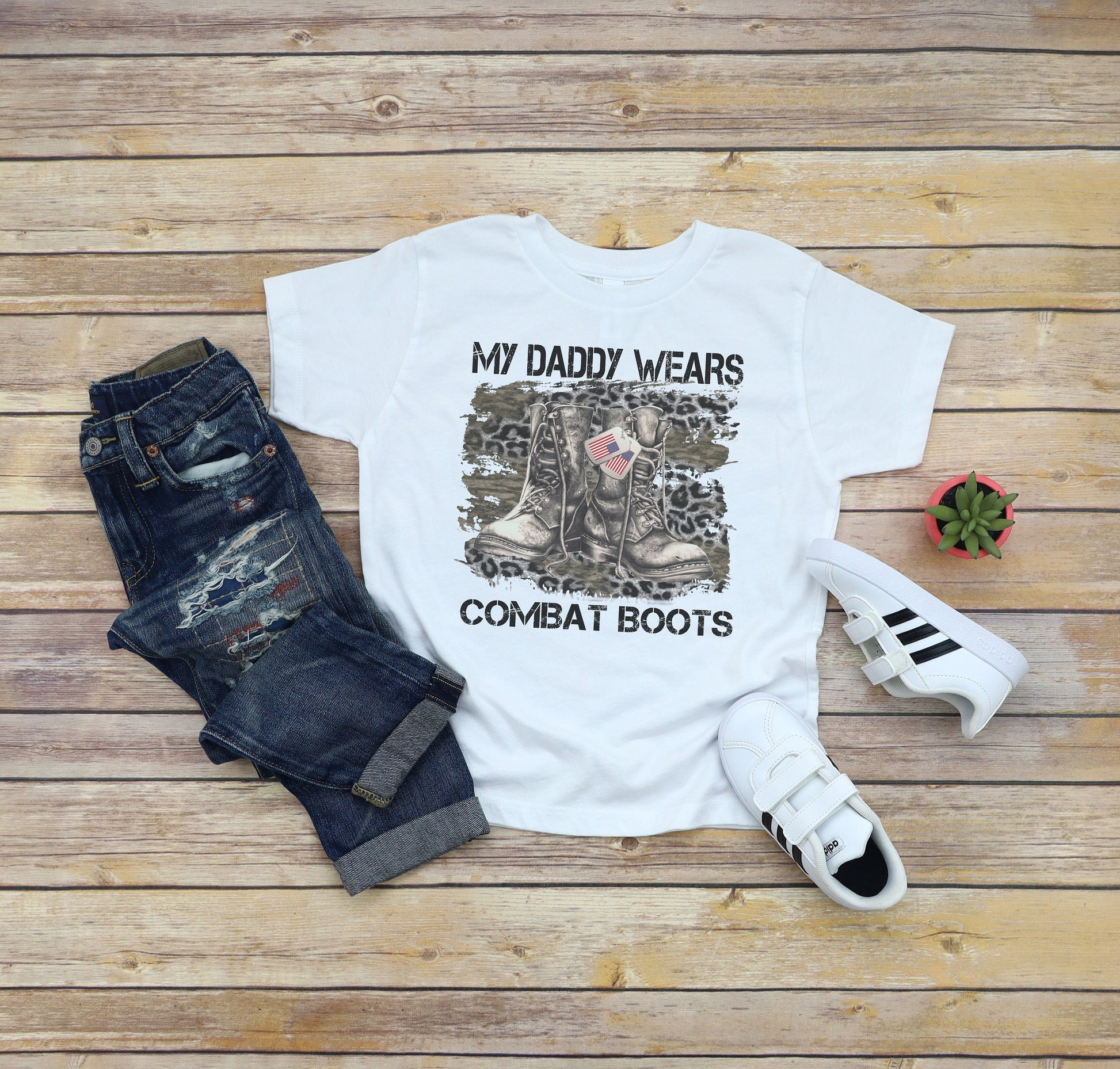 My Daddy Wears Combat Boots Youth Shirt Tee, Military Daddy Youth Shirt Tee, Cute Father's Day Gift Ideas