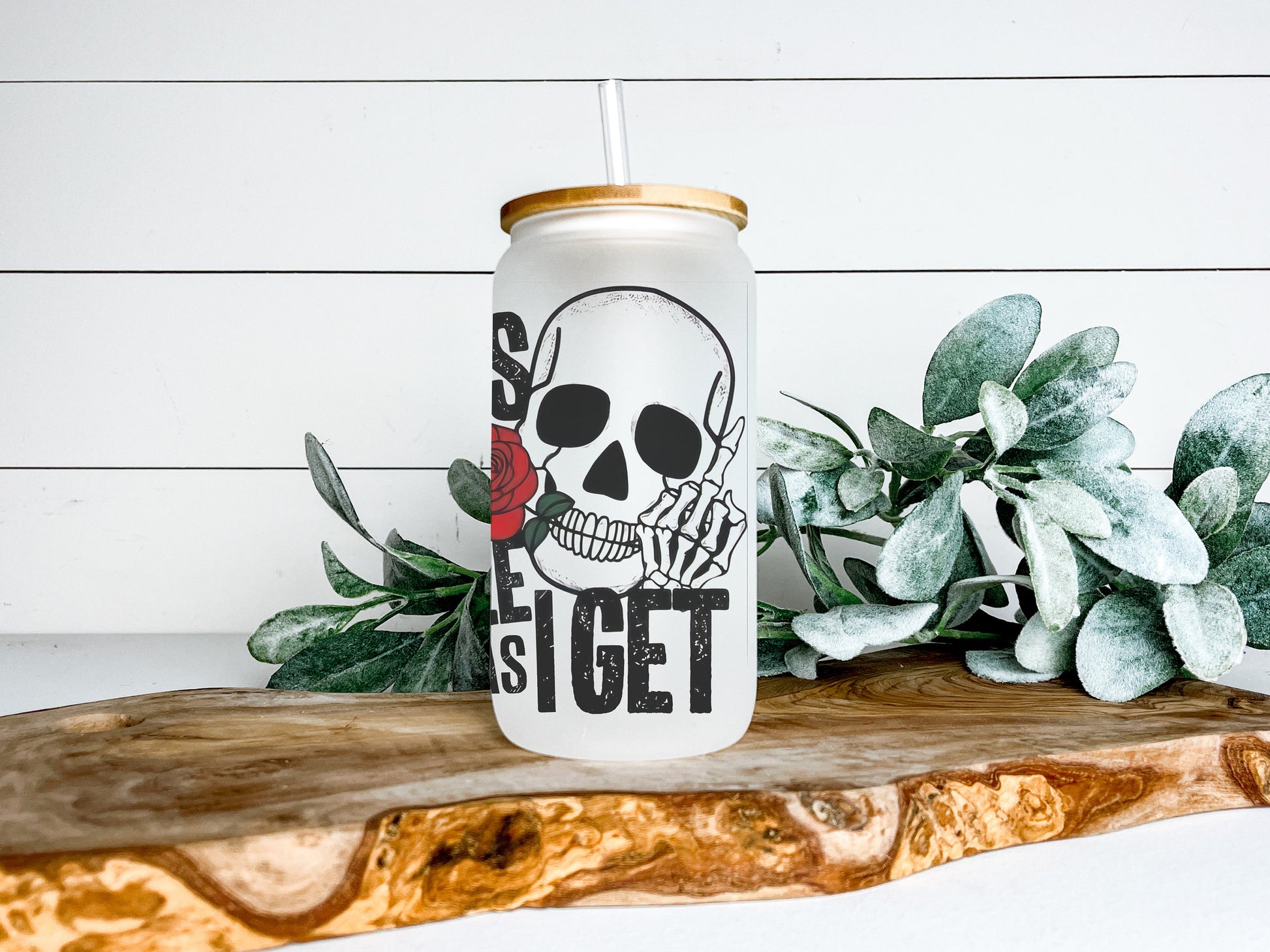 This Is As Loveable As I Get Skull Cup Iced Coffee Cup Glass, Skull Beer Can Glass, Skull Coffee Cup, Glass Cup Coffee Can Beer