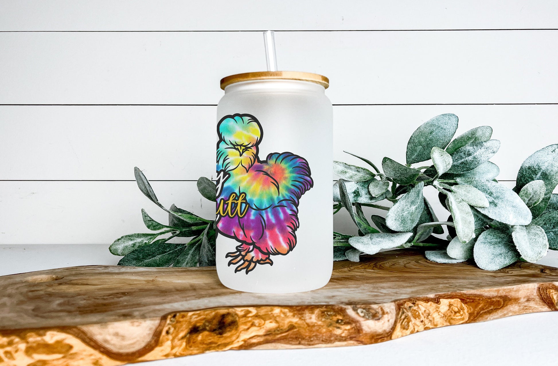 Fluffy Butt Club Cup Iced Coffee Cup Glass, Beer Can Glass, Chicken Coffee Cup, Silkie Chicken Glass Cup Coffee Can Beer