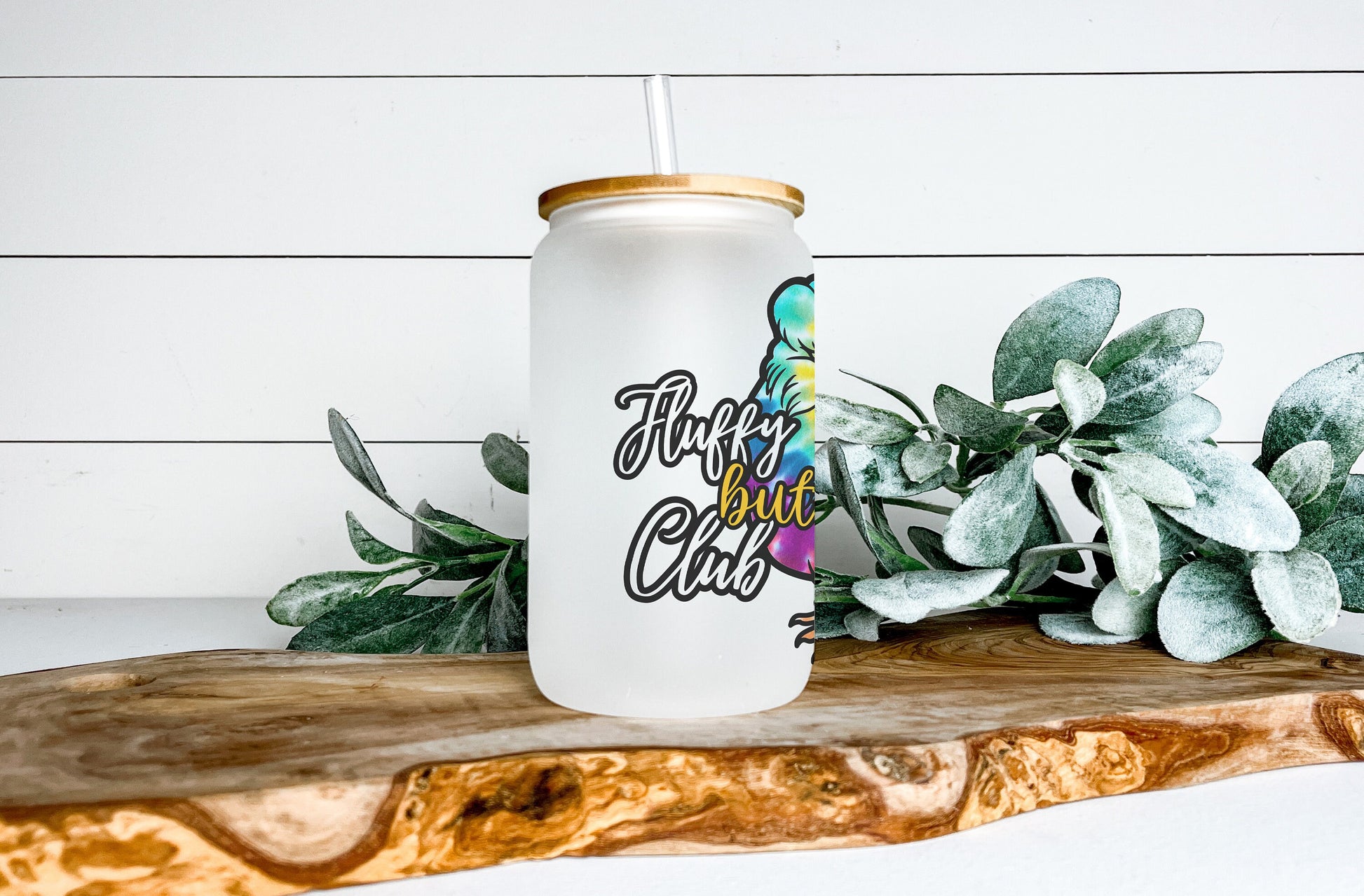 Fluffy Butt Club Cup Iced Coffee Cup Glass, Beer Can Glass, Chicken Coffee Cup, Silkie Chicken Glass Cup Coffee Can Beer