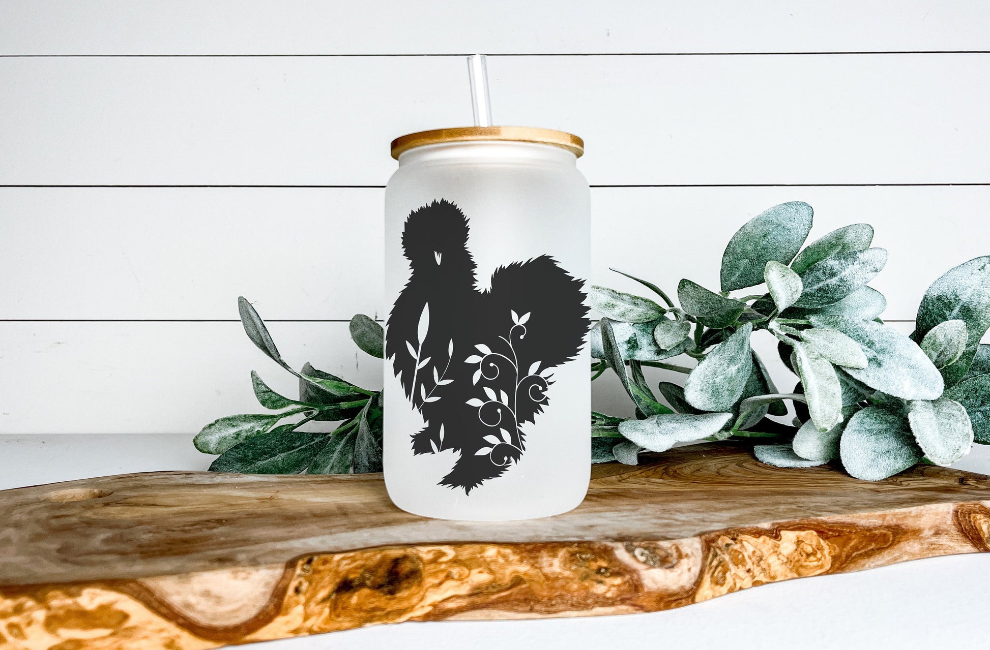 Silkie Chicken Cup Iced Coffee Cup Glass, Beer Can Glass, Chicken Coffee Cup, Silkie Chicken Glass Cup Coffee Can Beer