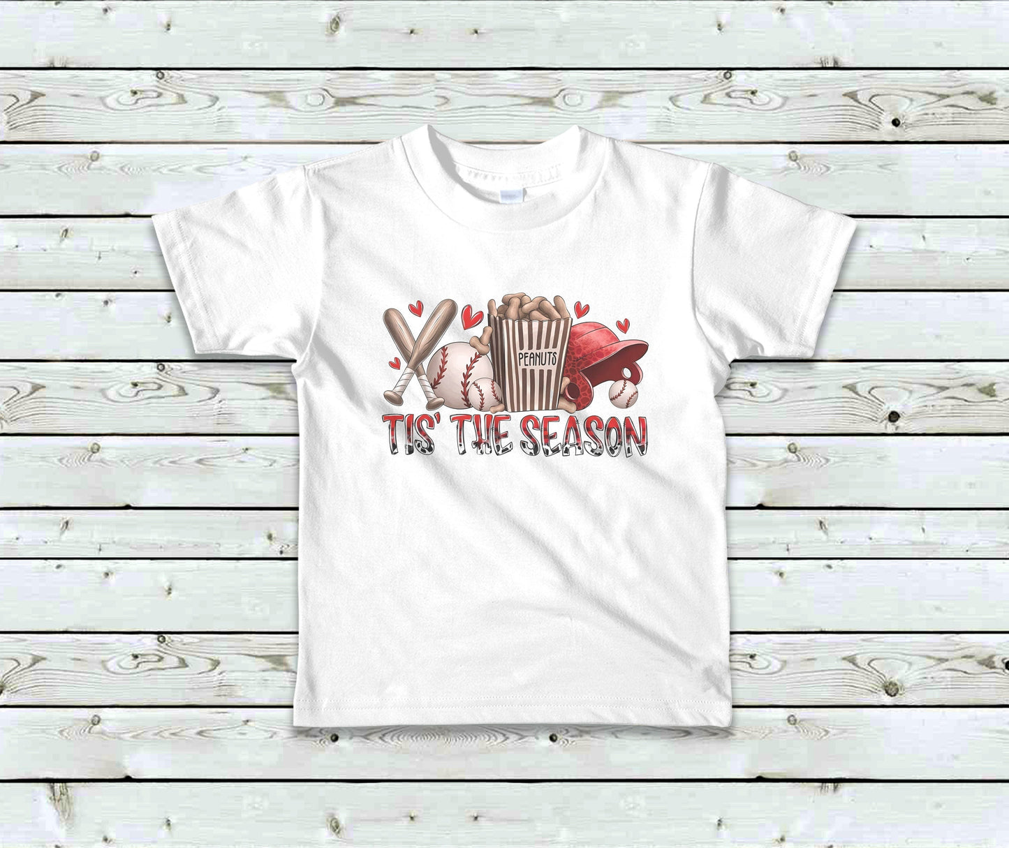 Tis The Season Baseball Youth Shirt Tee, Baseball Youth Tee, Baseball Shirt Tee