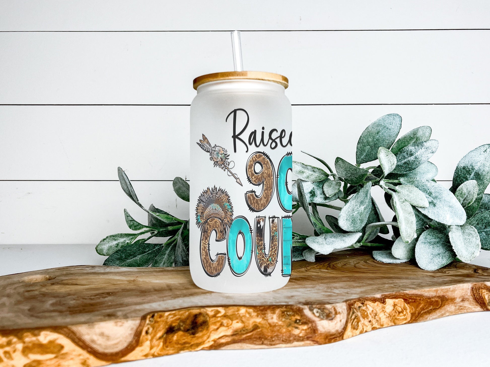 Raised on 90's Country Cup Iced Coffee Cup Glass, Beer Can Glass, 90's Country Coffee Cup, Glass Cup Coffee Can Beer, Country Soda Can Glass