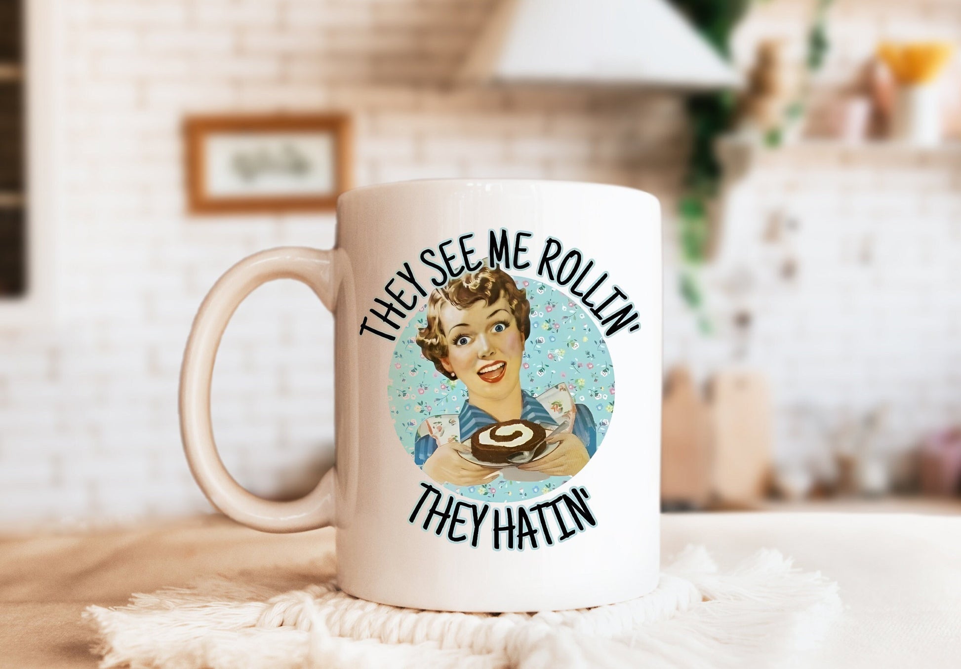 They See Me Rollin' They Hatin' Mug, Humorous Mug, Sarcastic Mug, Funny Mug