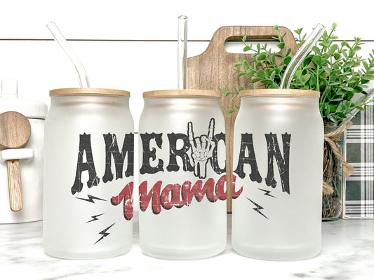 American Mama Cup Iced Coffee Cup Glass, Beer Can Glass, American Mama Iced Coffee Cup, Glass Cup Coffee Can Beer
