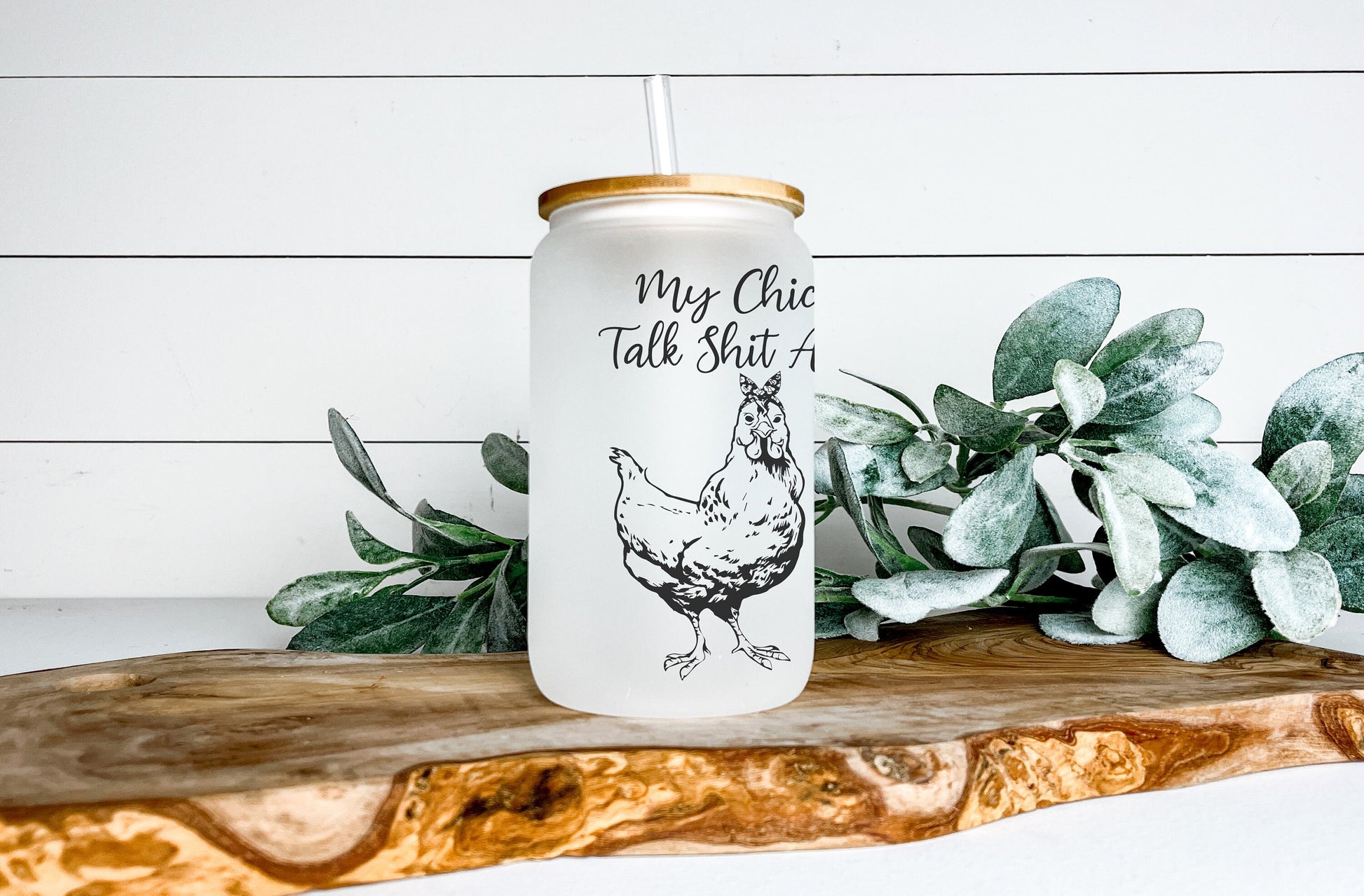 My Chickens & I Talk Sh*t About You Cup Iced Coffee Cup Glass, Beer Can Glass, Chicken Coffee Cup, Glass Cup Coffee Can Beer