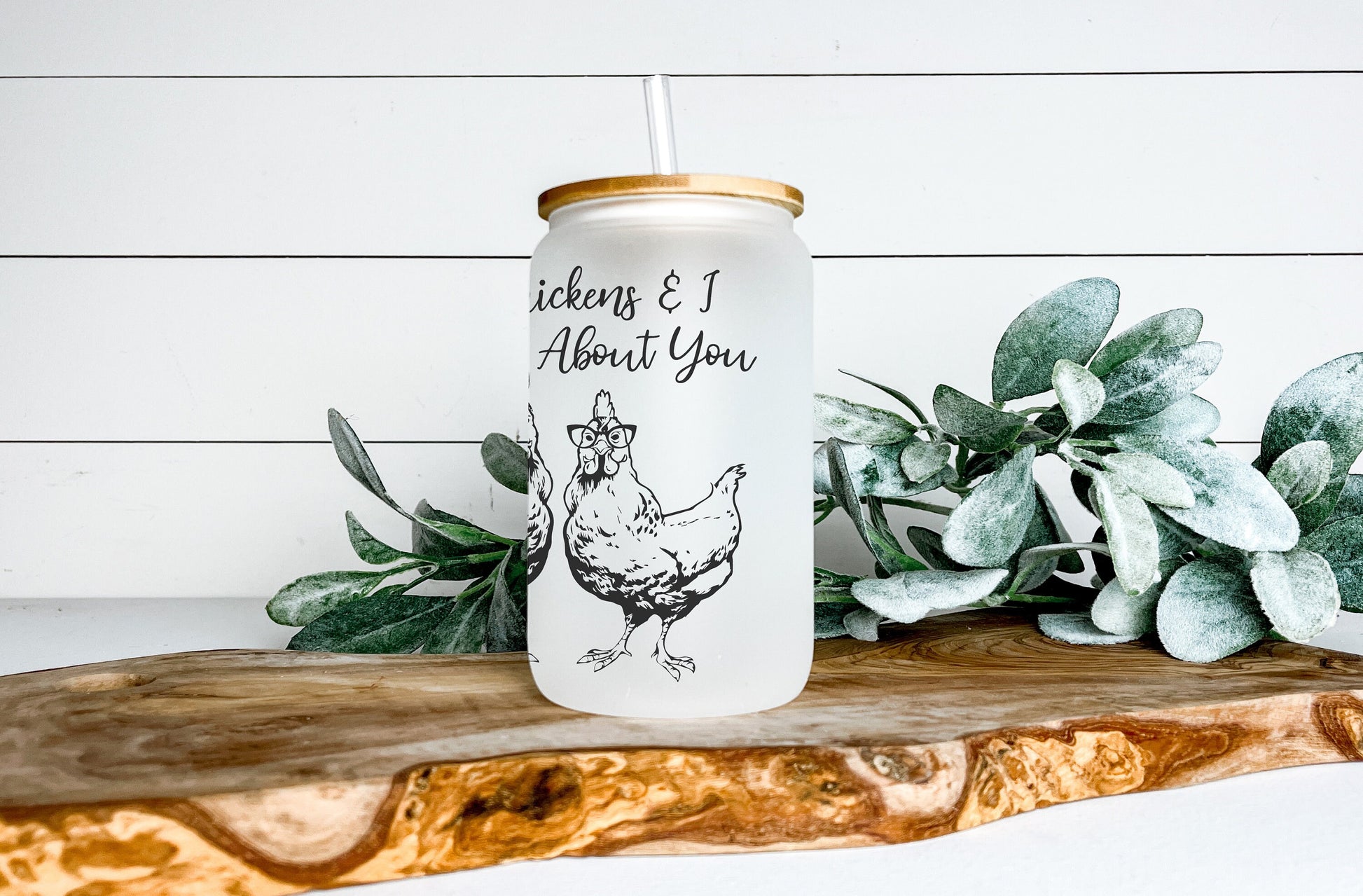 My Chickens & I Talk Sh*t About You Cup Iced Coffee Cup Glass, Beer Can Glass, Chicken Coffee Cup, Glass Cup Coffee Can Beer