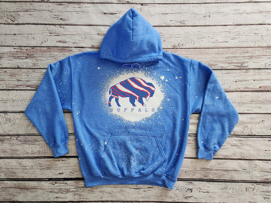 Buffalo Hooded Sweatshirt, Buffalo Bleached Hooded Sweatshirt, Buffalo Hoodie Hoody