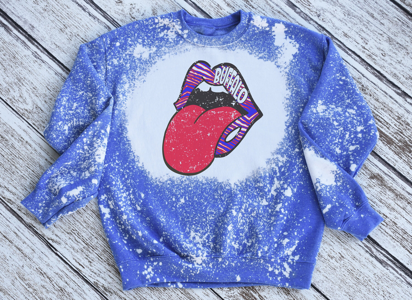 Buffalo Sweatshirt, Buffalo Bleached Sweatshirt, Buffalo Crewneck