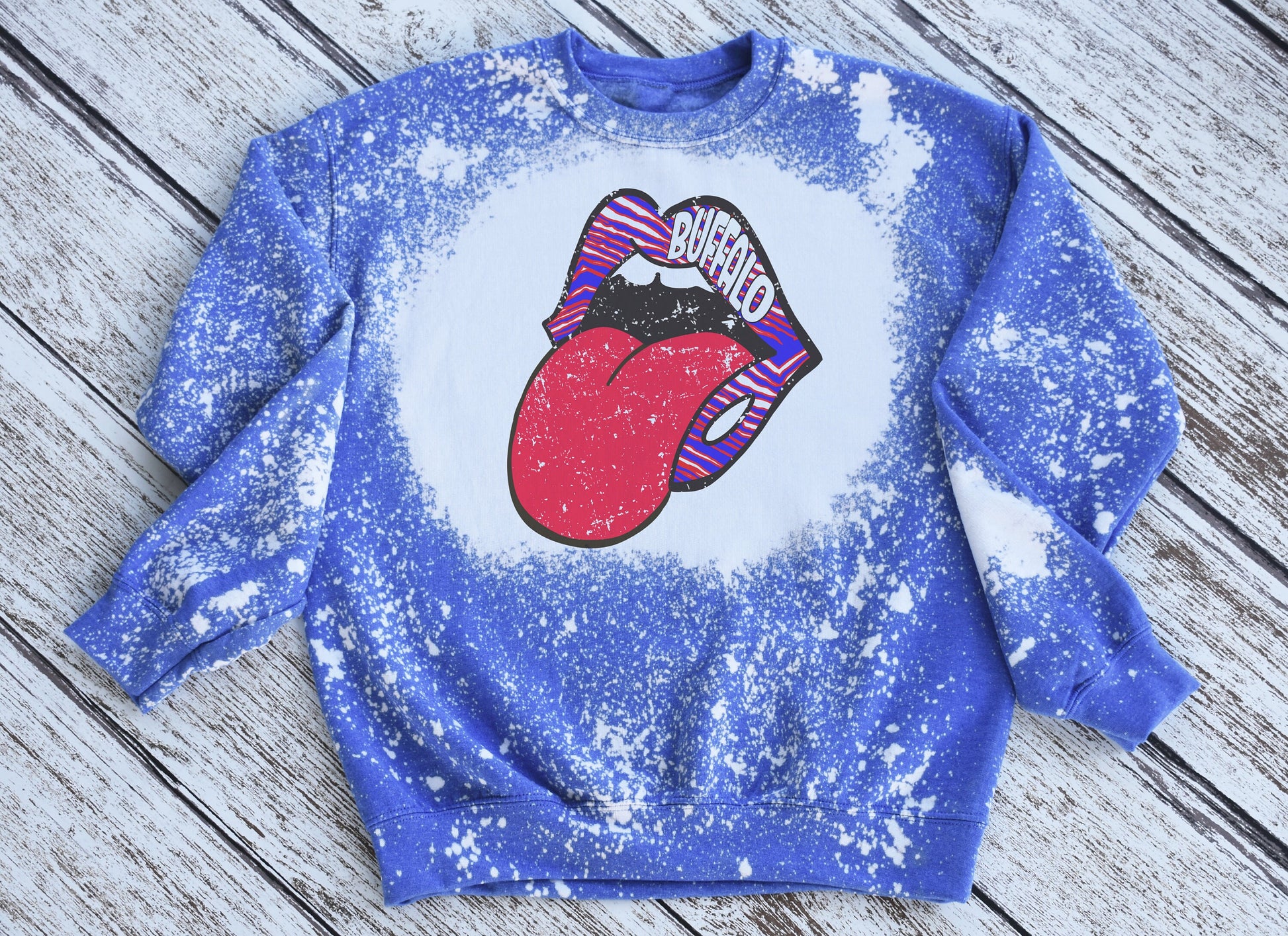 Buffalo Sweatshirt, Buffalo Bleached Sweatshirt, Buffalo Crewneck