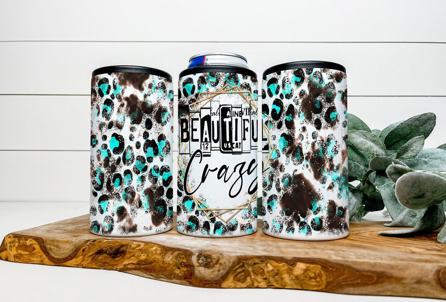Beautiful Crazy 4 in 1 Can Cooler, Fits all - Stainless Steel Can Cooler for 12oz Regular or Slim Cans & Bottles, Beautiful Crazy Can Cooler