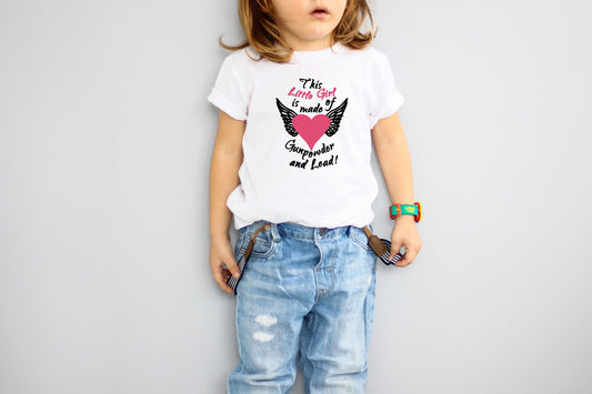 Toddler Tee Kid's Tee T-Shirt Little Girl is Made of Gunpowder and Lead Country Girl Clothing Gunpowder and Lead T-Shirt Tshirt