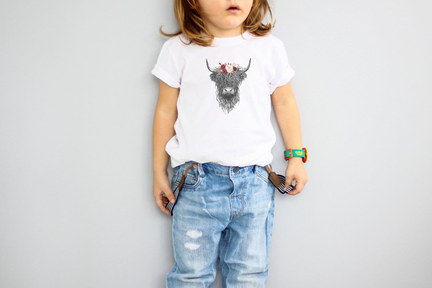 Highland Cow Youth Shirt Tee, Country Shirt Tee