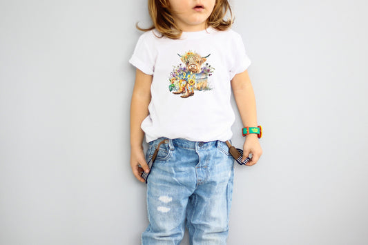 Baby Highland Cow Youth Shirt Tee, Country Shirt Tee