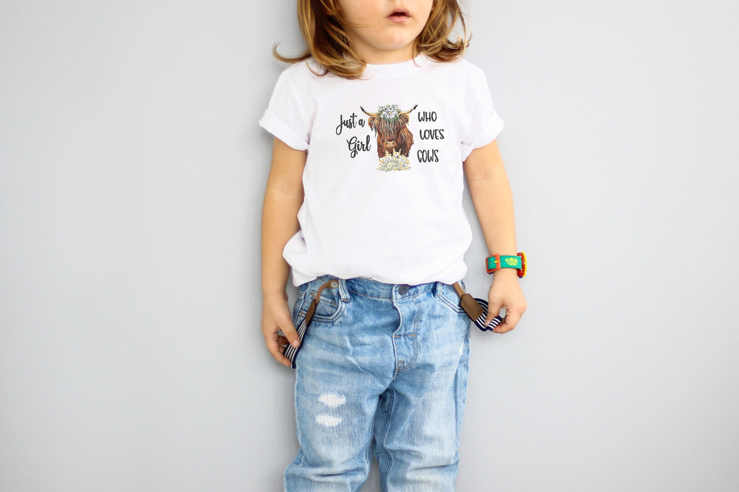 Just a Girl Who Loves Cows Youth Shirt Tee, Country Shirt Tee