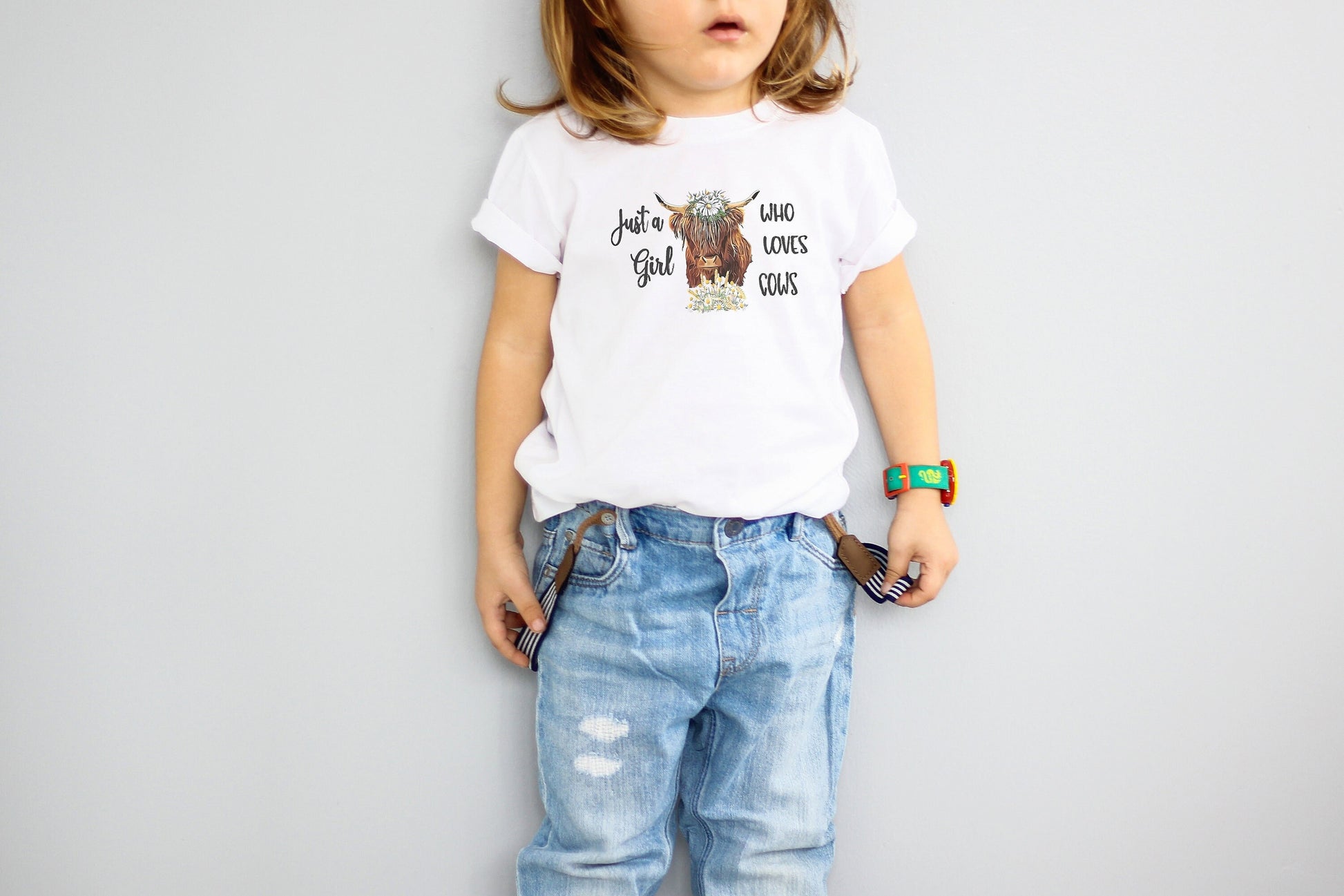 Just a Girl Who Loves Cows Youth Shirt Tee, Country Shirt Tee