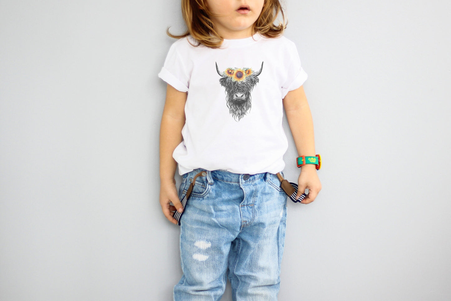 Highland Cow Youth Shirt Tee, Country Shirt Tee