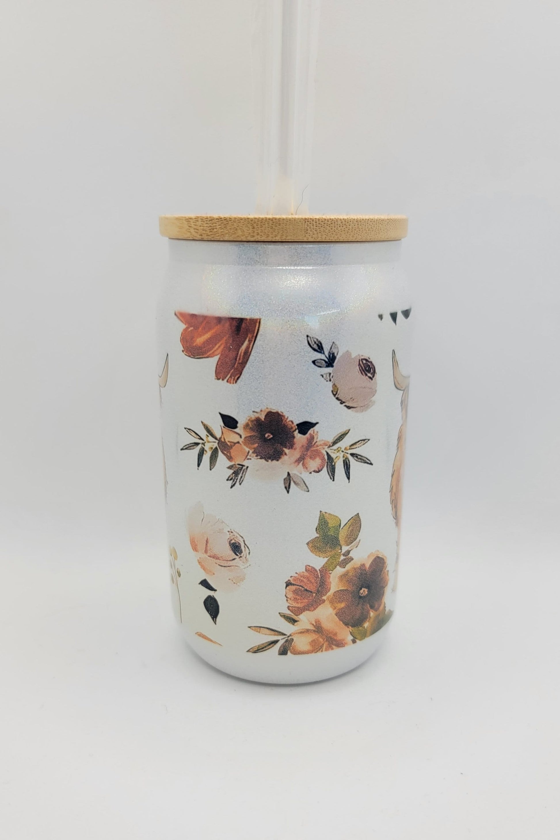 Highland Cow Cup Iced Coffee Cup Glass, Beer Can Glass, Highland Cow Coffee Cup, Glass Cup Coffee Can Beer, Cow Soda Can Glass