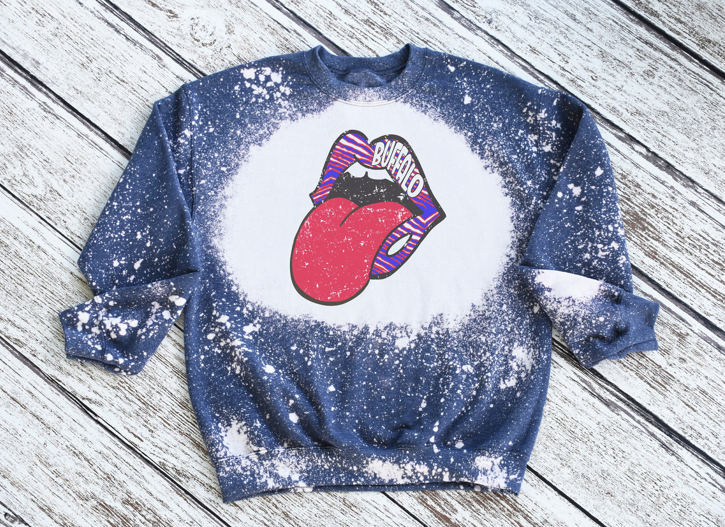 Buffalo Sweatshirt, Buffalo Bleached Sweatshirt, Buffalo Crewneck