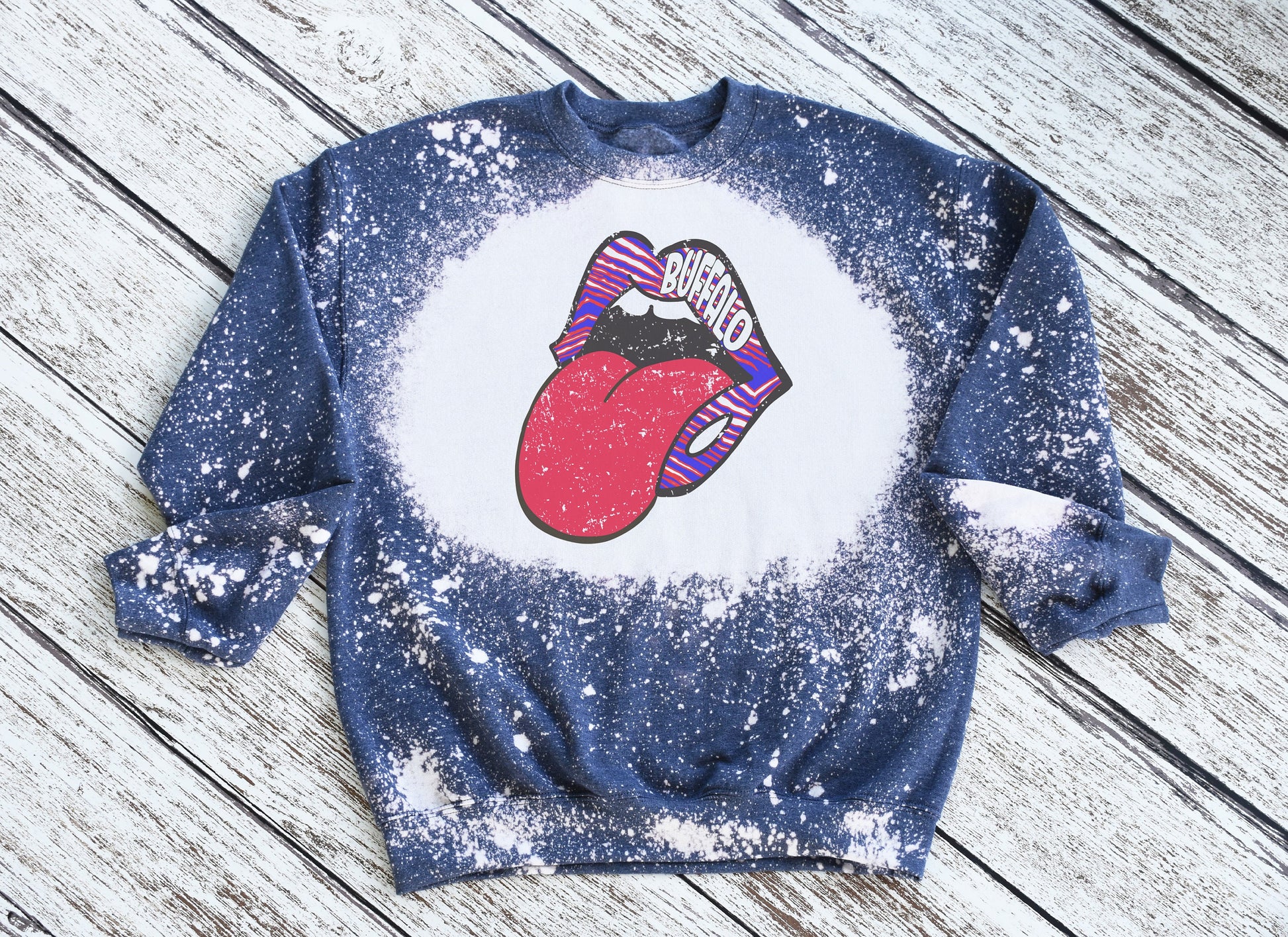 Buffalo Sweatshirt, Buffalo Bleached Sweatshirt, Buffalo Crewneck