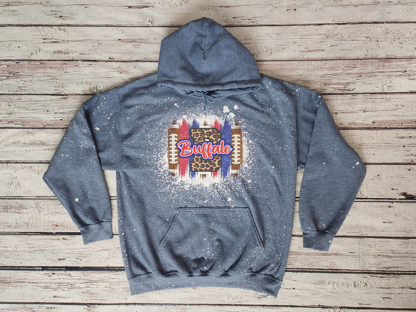 Buffalo Hooded Sweatshirt, Buffalo Bleached Hooded Sweatshirt, Buffalo Hoodie Hoody