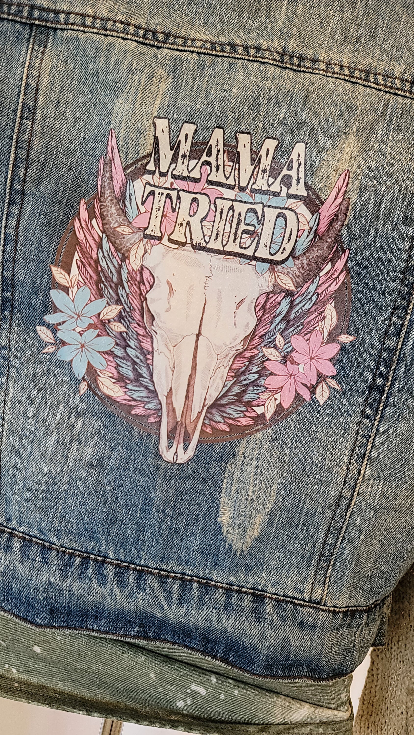 Custom Repurposed Jean Jacket, One-of-a-Kind Jean Jacket, Custom Denim Jacket