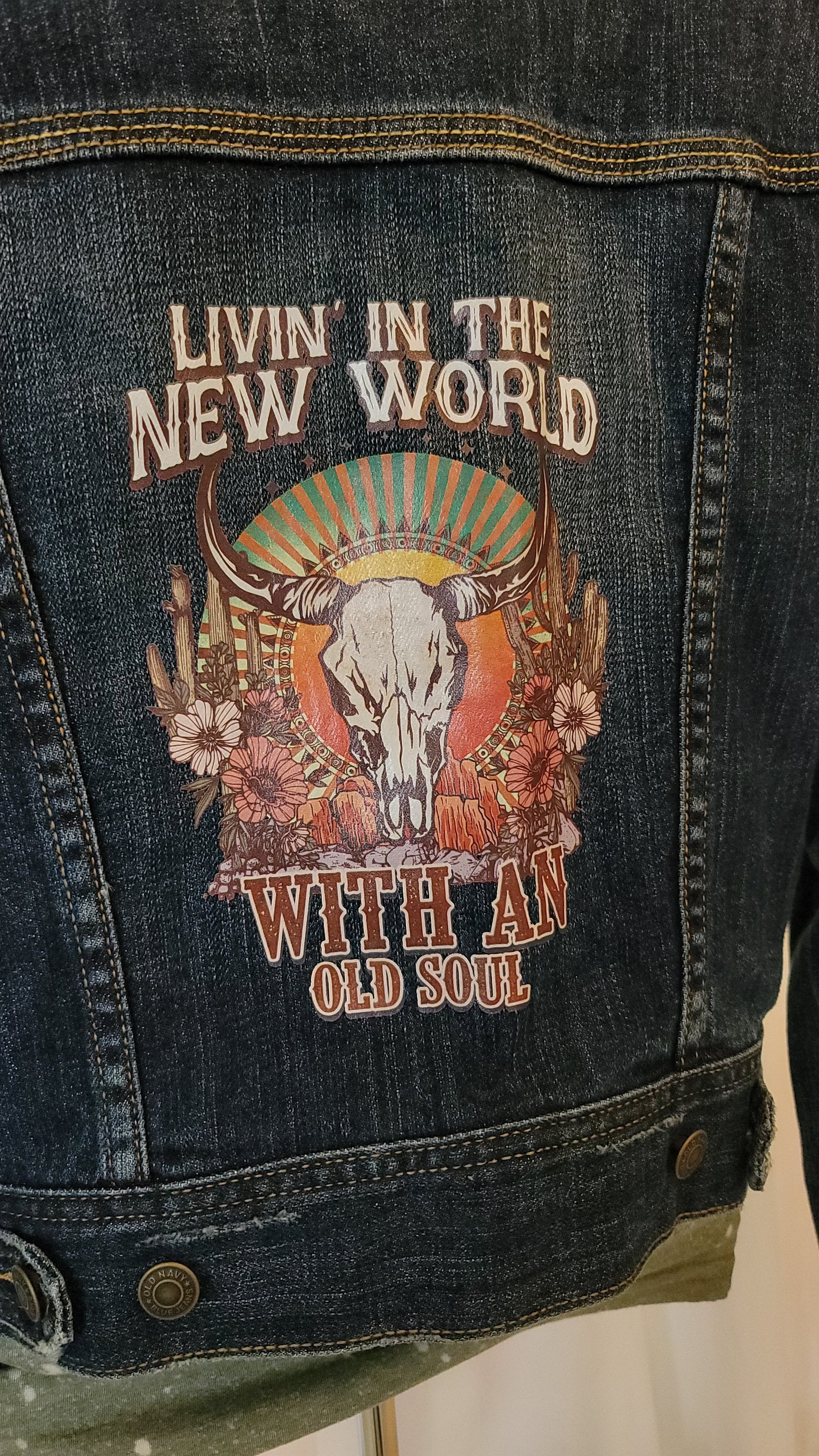 Custom Repurposed Jean Jacket, One-of-a-Kind Jean Jacket, Custom Denim Jacket