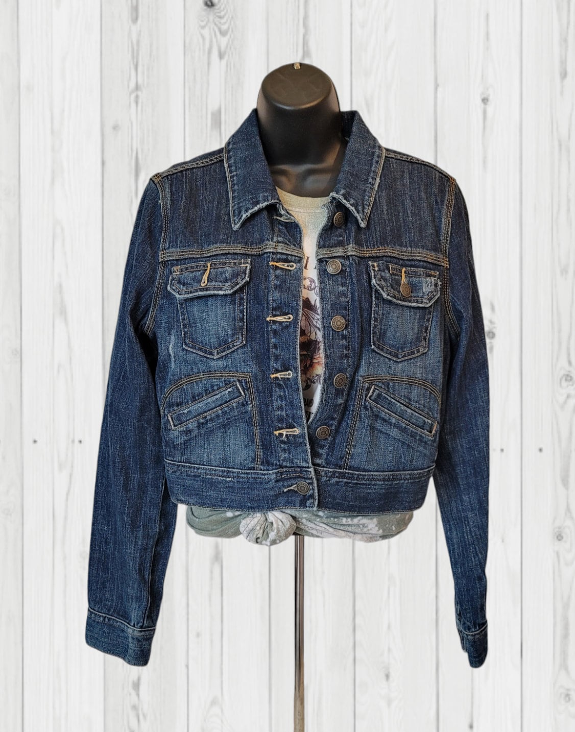 Custom Repurposed Jean Jacket, One-of-a-Kind Jean Jacket, Custom Denim Jacket