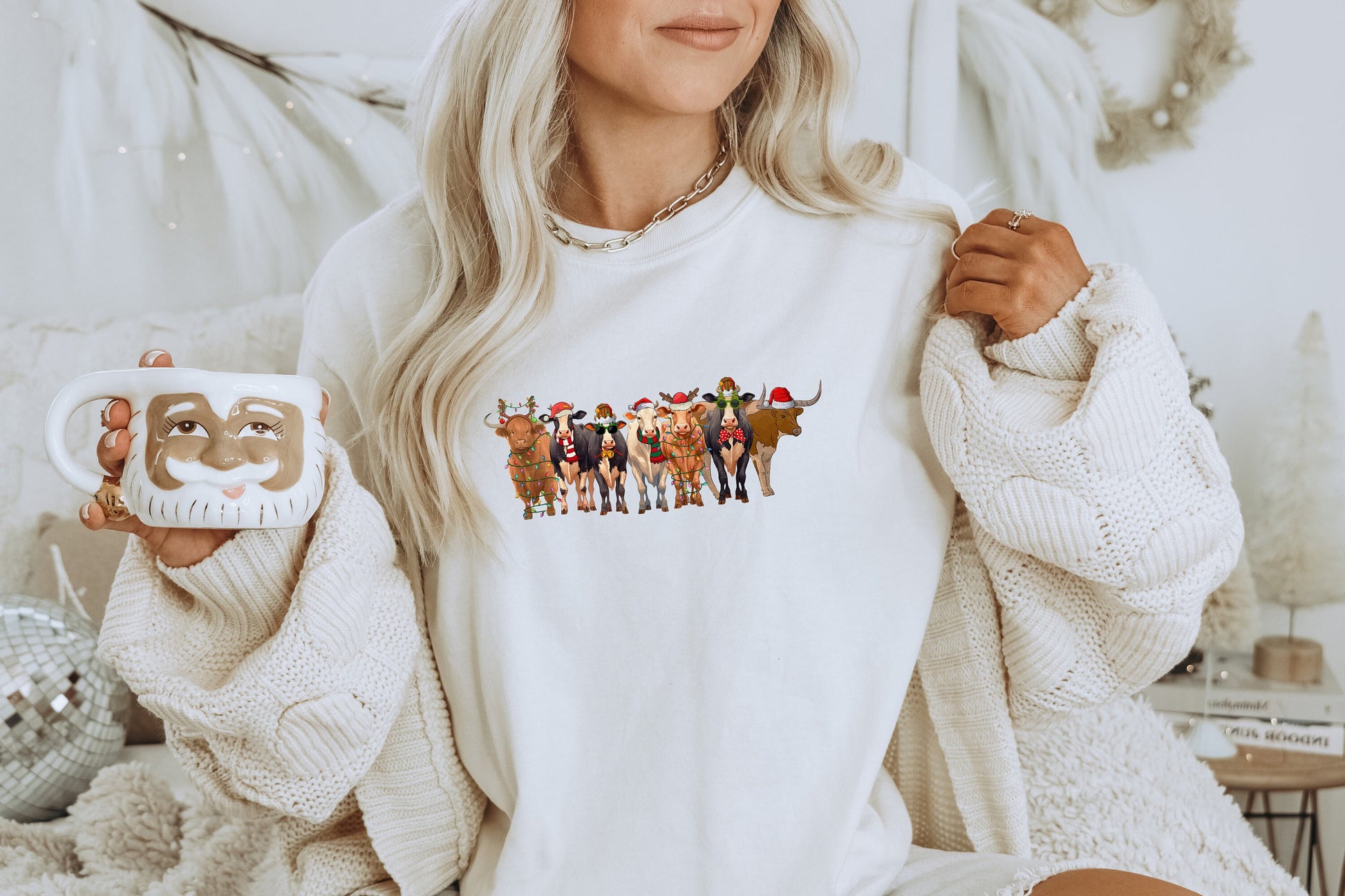 Christmas Cow Shirt, Christmas Cow Shirt T-Shirt