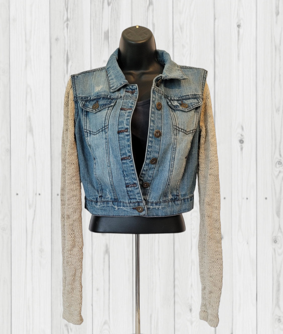 Custom Repurposed Jean Jacket, One-of-a-Kind Jean Jacket, Custom Denim Jacket